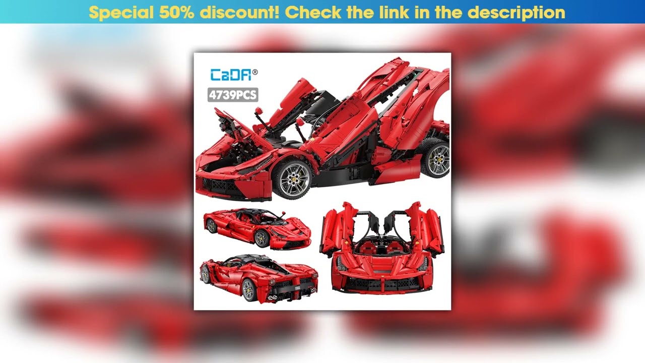 Unboxing Cada 4739PCS Technical City Racing Car Hypercar Model Building Blocks Sportscar Vehicle Br