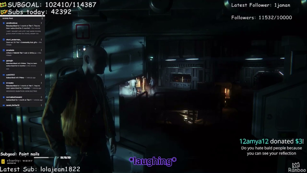 Ranboo receiving a face dysmorphia joke on his recent subathon