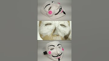 How to make Hacker, Anonymous, Vendetta mask from cardboard #short