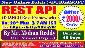 REST API Online Training @ DURGASOFT