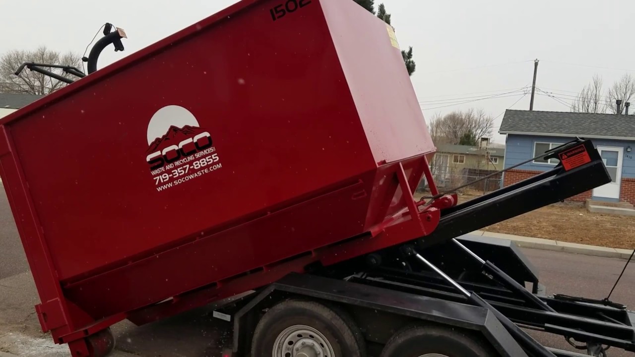 SOCO Waste 15 yard Dumpster Rental pick up