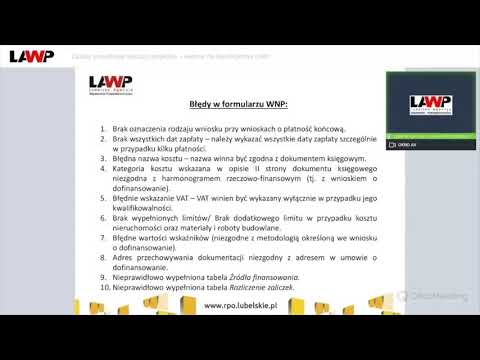 Zasady prawidłowej realizacji projektów - webinar dla Beneficjentów LAWP 30.06.2021