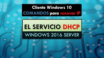 SER UT1 Servidor DHCP: Renovar IP en Cliente Windows 10 con comandos