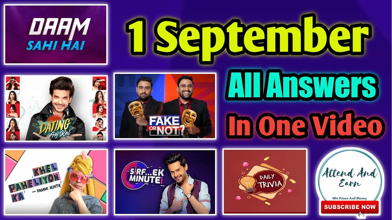 Flipkart All Answers Today 1 September Flipkart All Quiz Answers