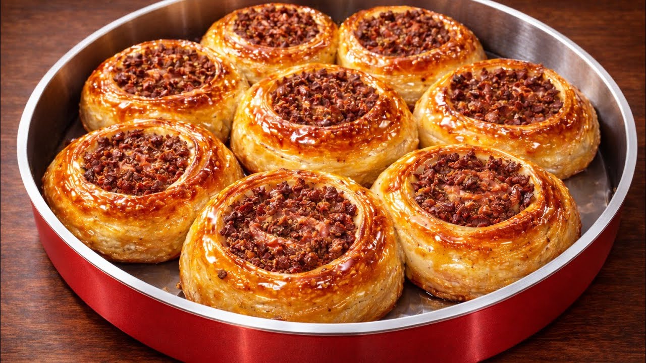 وصفة فطائر للفطار أو العشاء بطريقة عبقرية | مورقة و هتعمليها في غمضة عين😋