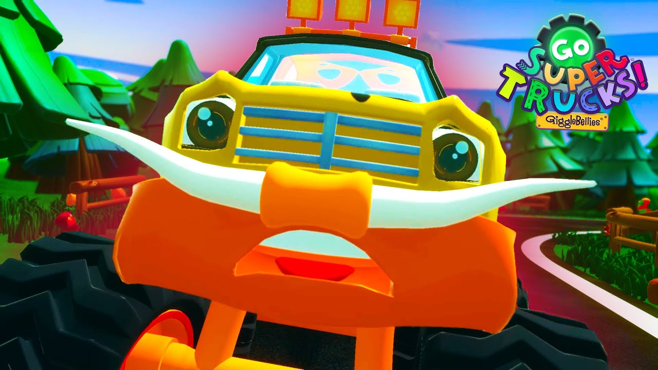 Clumsy Monster Truck! | Fun Monster Truck Song for Kids | Go Super Trucks!