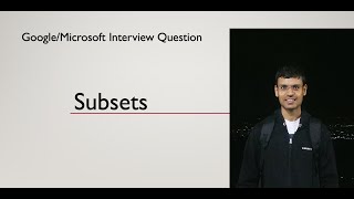 Subsets - Backtracking And Recursion (Leetcode 78)