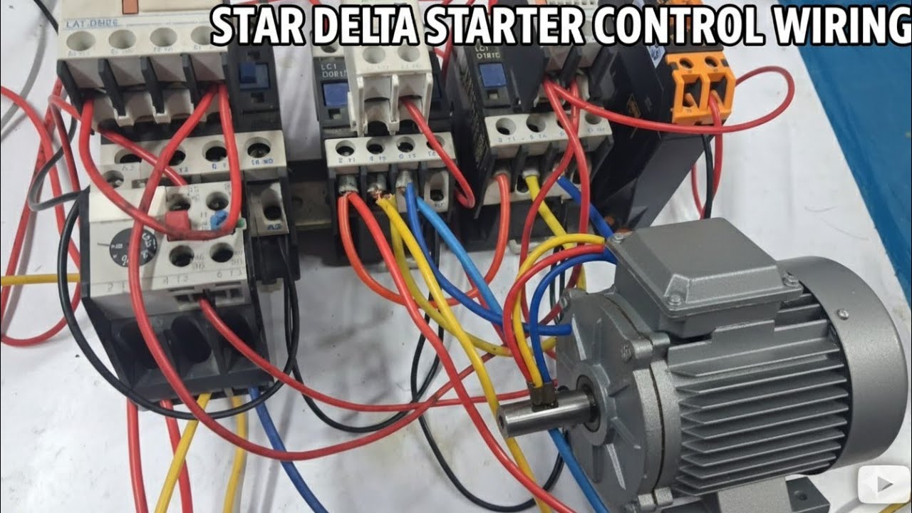 Схема управления и питания пускового устройства «звезда-треугольник»