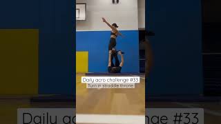 Try to do turn in straddle throne💪🏽 #acroyoga #yoga #acrobatics #acro #gymnast #couplegoals