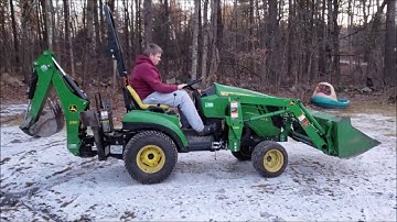 Evan Drives The Backhoe