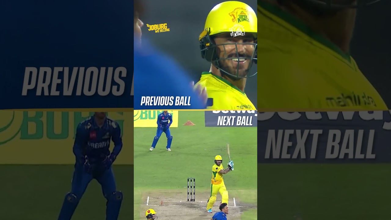 Faf’s response❓6⃣ after a dot ball! ⚡ 