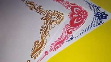 Easy Border and Corner design for students project khata./ practical khata./Part-11. Suchipatra art.