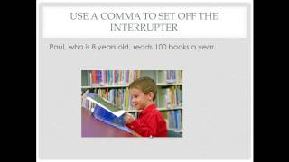 comma usage Interrupters