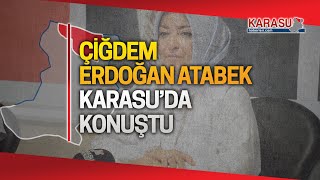 Ak Parti Sakarya Milletvekili Çiğdem Erdoğan Atabek Karasuda