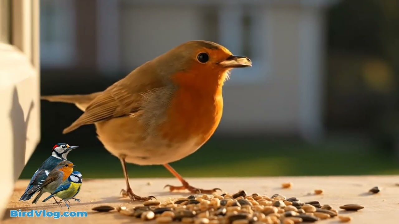 Robin feeding time