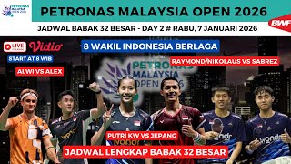 Complete Schedule of Malaysia Open 2026 day2~ 8 Indonesian representatives compete ~ MD Civil War...