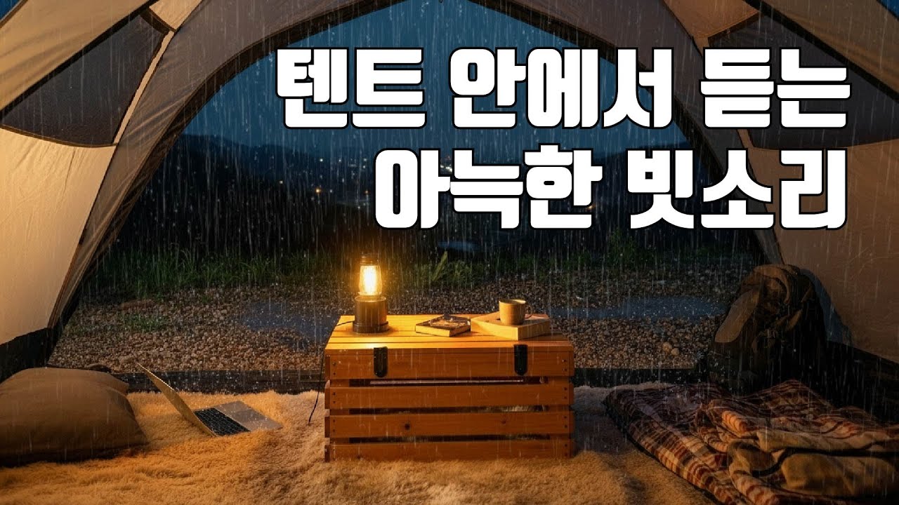 텐트 안에서 듣는 아늑한 빗소리 - 잠 잘 오는 편안한 백색소음 ASMR