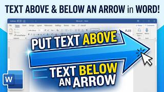 How to put text above and below an arrow in Word || BACK-SPACE