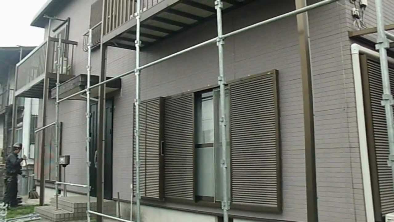 住宅のクサビ足場の組み立て Youtube