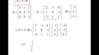 Lecture 19: Solving linear system by using matrix inverse