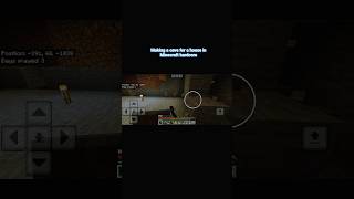 Making a cave for a house in Minecraft hardcore #minecraft #letsplay #shorts