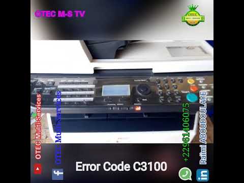 How to fix error code C3100 on Kyocera.  Comment corriger le Code Erreur C3100 avec les Kyocera.