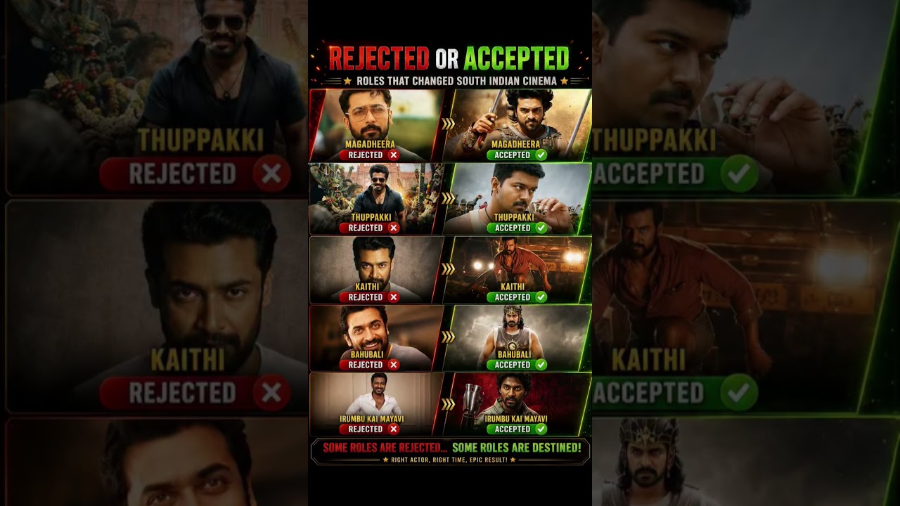 South Indian Movies: Roles Rejected & Accepted 🔥😱 | What If? #shorts #southindianmovies #suriya