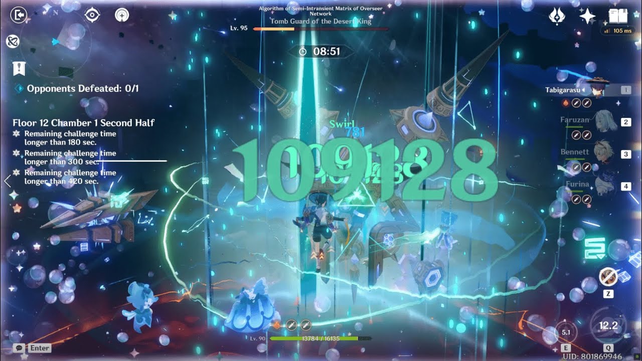 Wanderer Faruzan Bennett Furina vs ASIMON 17 seconds