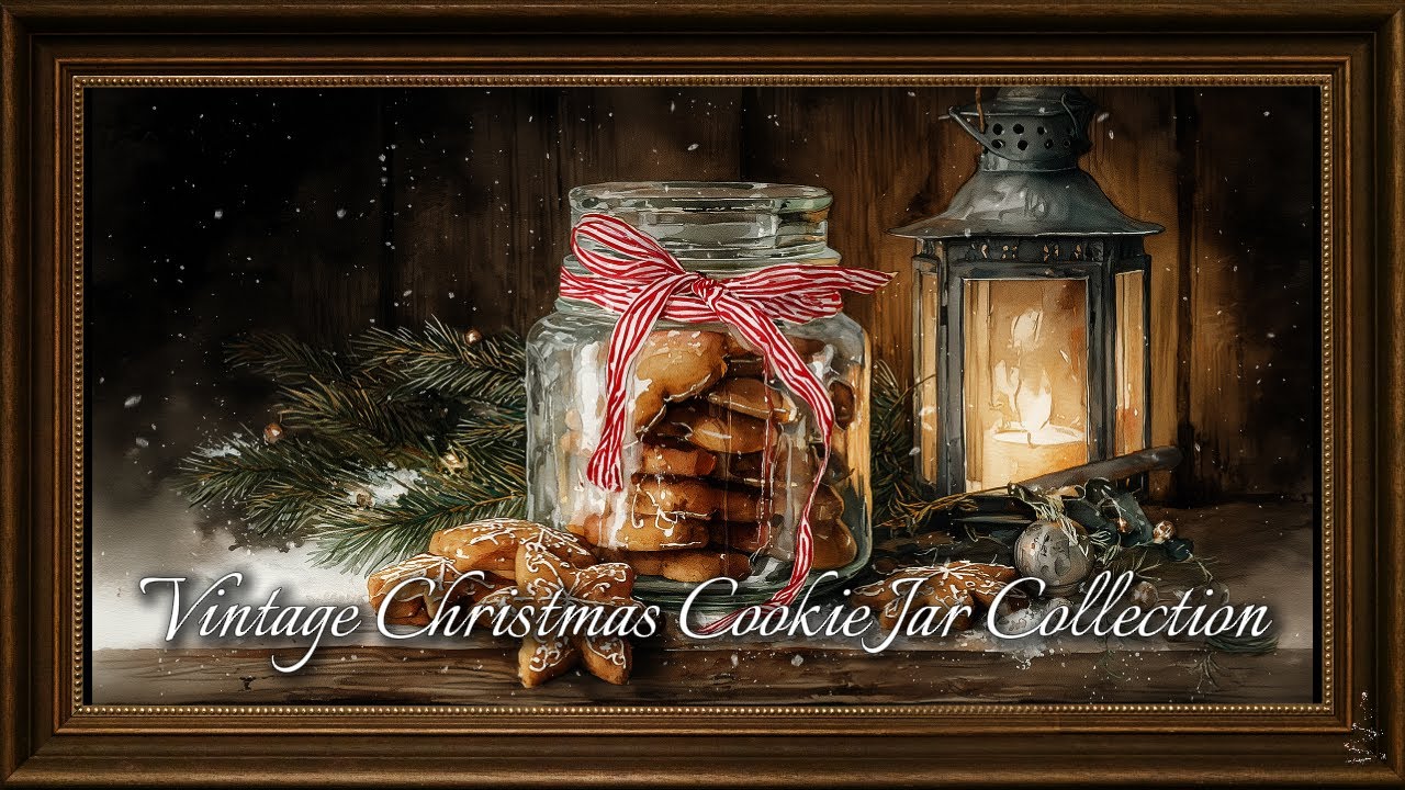 Vintage Christmas Cookie Jar Holiday Art Screensaver &  Calm Holiday Music  | Starfield Gallery