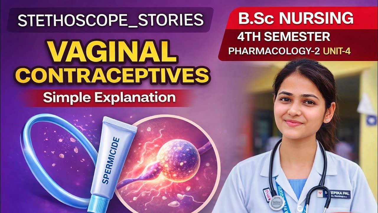 Vaginal Contraceptives | Pharmacology-2 Unit-4 | B.Sc Nursing 4th Semester 