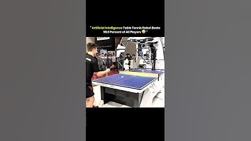 "Artificial Intelligence Table Tennis Robot Beats 99.9 Percent of All Players"😯 #shortsfeed #viral