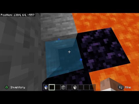 How to make a quick and easy lava pool Nether Portal (no mining needed)