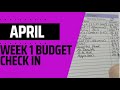 April Week 1 Budget Check In