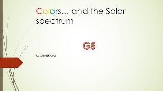 Colors and the solar spectrum G5