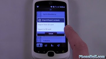 How To Back Up Conacts To Your SD Card (for Android)