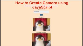 How to attach CAMERA using JavaScript|Selfie App|HTML|JavaScript|speechrecognition