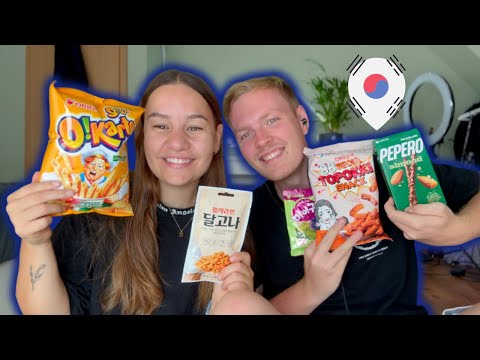 [ASMR] GERMANS TRY KOREAN SNACKS! 🍡 | ASMR Marlife