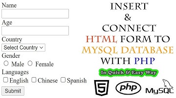 Insert HTML Form to MySQL Database With PHP In Easy Way | PHP for Beginners