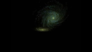 Merging Spiral Galaxies - dynamic stretch