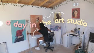 Art Studio Days💐🎨my hardest painting, ANOTHER hurricane & my art college opinion