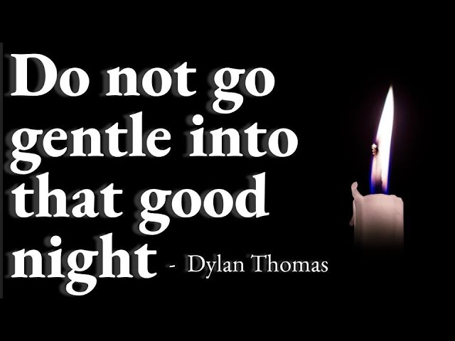 Critical Analysis Of The Poem Do Not Go Gentle Into That Good Night
