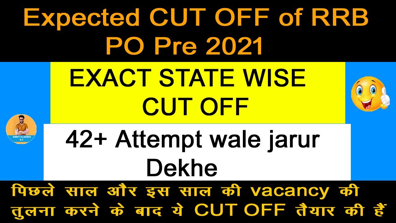 RRB PO PRE 2021 || Expected CutOff || State-Wise || Based on All Shifts