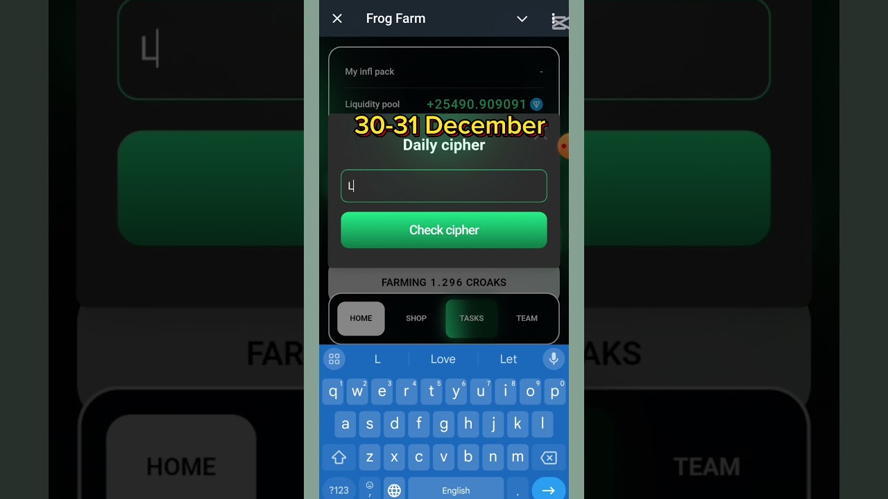 Frog Farm Daily Cipher Code | 30 December | Frog Farm Daily Cipher Code video |