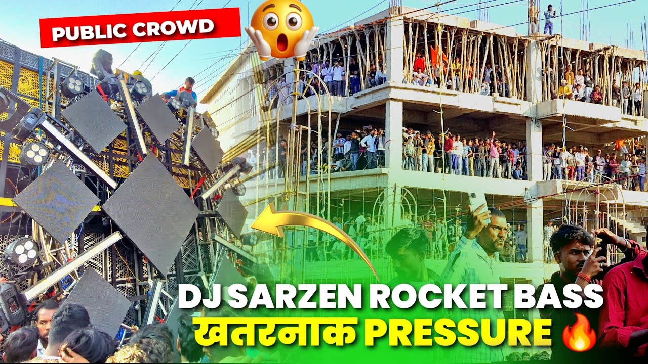 Dj SarZen Dhanbad Bankmore Roadshow 😲 | NEW MONSTER ROCKET BASSS 💪🔥|  खतरनाक भीड़ देखने को मिला 😱 