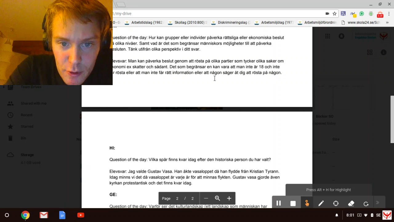 Instruktioner question of the day