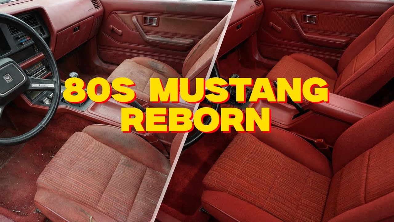 Восстановление Mustang GT 5.0 80-х годов | Полная покраска и обновление салона