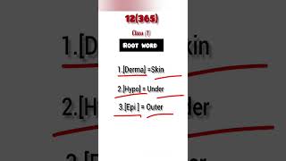 class (1) , root word (derma,hypo,epi) #afcat #cds#defenceexams #cdsenglish #afcatenglish #afcat2026