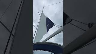 “Raising” The Main-Sail #shorts #sailing #bahamas #sailingbyefelicia