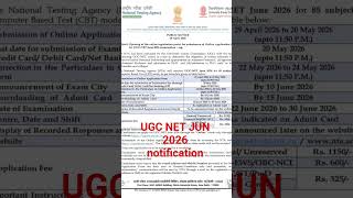 UGC NET JUN 2026 notification #combine #combinecompleterevision #motivation #mpsc