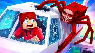 JJ’s PLANE CRASH Disaster! GIANT SPIDER ATTACK! 🕷️ (Minecraft Maizen Animation)